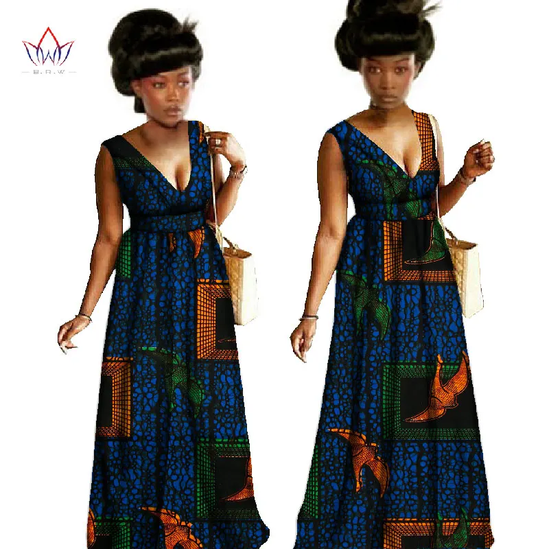 Bazin African Wax Print Sexy V-neck Dresses Plus Size 6xl Africa Clothing for Women Vestidos Party Dashiki Dress WY366
Bazin African Wax Print Sexy V-neck Dresses Plus Size 6xl Africa Clothing for Women Vestidos Party Dashiki Dress WY366