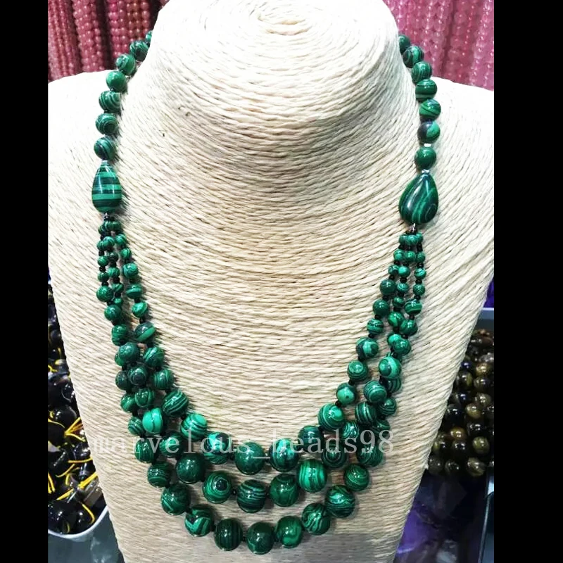 Free shipping Fashion Jewelry New Fashion Green Malachite Women Men 3 Row Necklace 1pcs G6709
Free shipping Fashion Jewelry New Fashion Green Malachite Women Men 3 Row Necklace 1pcs G6709