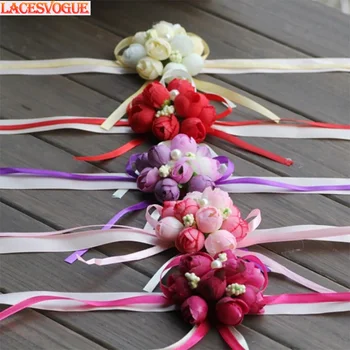 Wedding Bride Girl Bridesmaid Floral Hand Wrist Corsage Adjustable Ribbon Rose Bracelets Ceremony Party Prom Flower Decor 20Pcs
Wedding Bride Girl Bridesmaid Floral Hand Wrist Corsage Adjustable Ribbon Rose Bracelets Ceremony Party Prom Flower Decor 20Pcs