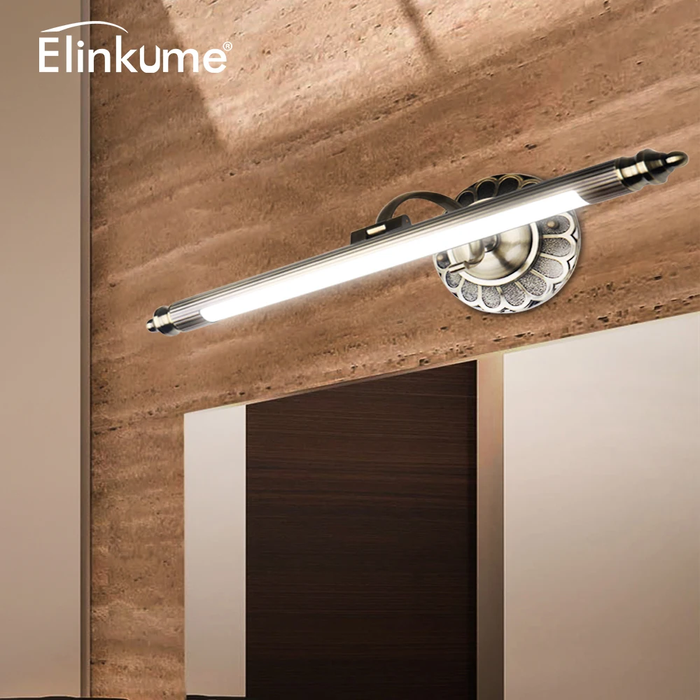 Elinkume Retro LED Mirror Lamp 8W Vintage Wall Lamp Acrylic AC95-265V Minimalist Style Bathroom Wall Mounted Home Lighting
Elinkume Retro LED Mirror Lamp 8W Vintage Wall Lamp Acrylic AC95-265V Minimalist Style Bathroom Wall Mounted Home Lighting