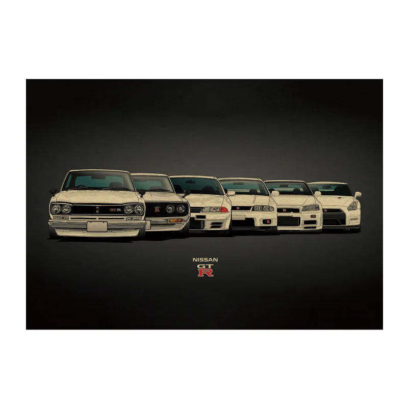 1433 famous roadster / Performance Car GTR SET/kraft paper/ bar poster Wall Stickers/Retro Poster/decorative painting 51x35.5cm
1433 famous roadster / Performance Car GTR SET/kraft paper/ bar poster Wall Stickers/Retro Poster/decorative painting 51x35.5cm