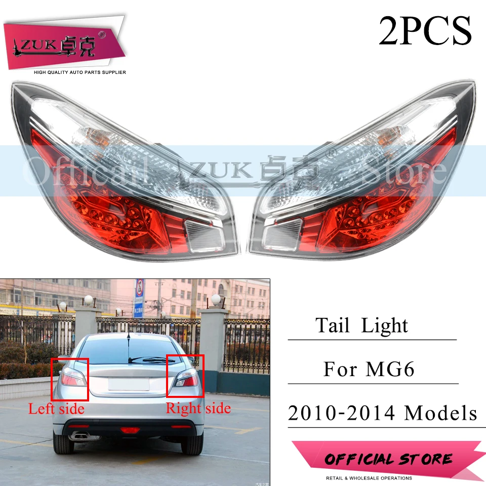 ZUK 2PCS High Quality Left Right Tail Light Tail Lamp Assy For MG 6 2010 2011 2012 2013 2014 Rear Light Brake Light With Bulb
ZUK 2PCS High Quality Left Right Tail Light Tail Lamp Assy For MG 6 2010 2011 2012 2013 2014 Rear Light Brake Light With Bulb