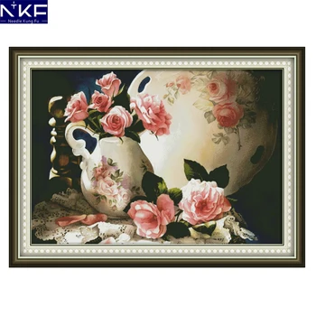 NKF Charm of porcelain flower style needlework embroidery sets stamped counted cross stitch patterns for home decoration
NKF Charm of porcelain flower style needlework embroidery sets stamped counted cross stitch patterns for home decoration