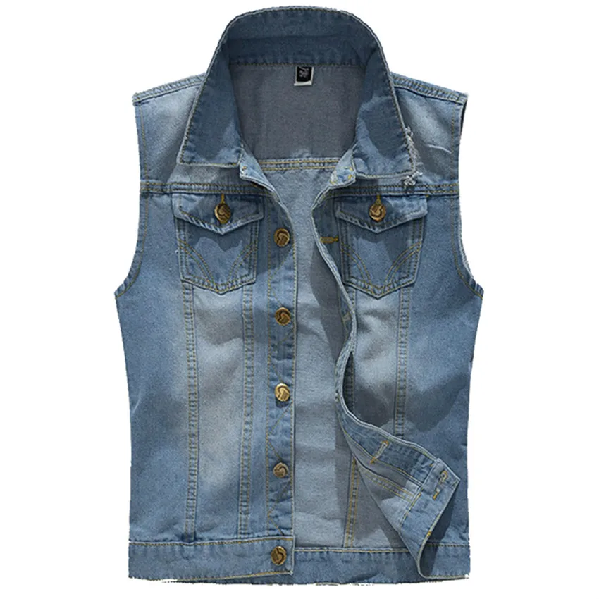 2019 Slim Fit Cowboy Male Jacket Ripped Denim Vest Men's Jacket Sleeveless Casual Waistcoat Men's Jean Coat 5XL
2019 Slim Fit Cowboy Male Jacket Ripped Denim Vest Men's Jacket Sleeveless Casual Waistcoat Men's Jean Coat 5XL