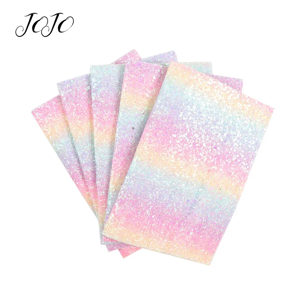 JOJO BOWS 22*30cm Sparkly Chunky Glitter Fabric Rainbow Gradient Sheets For The Cloth Dress DIY Handcraft Material Home Textile
JOJO BOWS 22*30cm Sparkly Chunky Glitter Fabric Rainbow Gradient Sheets For The Cloth Dress DIY Handcraft Material Home Textile