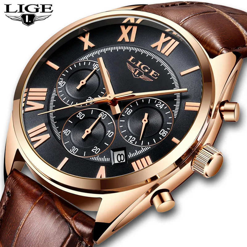LIGE Mens Watches Top Brand Luxury Military Sport Watch Men Leather Casual Waterproof Watch Quartz Wristwatch Relogios Masculino
LIGE Mens Watches Top Brand Luxury Military Sport Watch Men Leather Casual Waterproof Watch Quartz Wristwatch Relogios Masculino