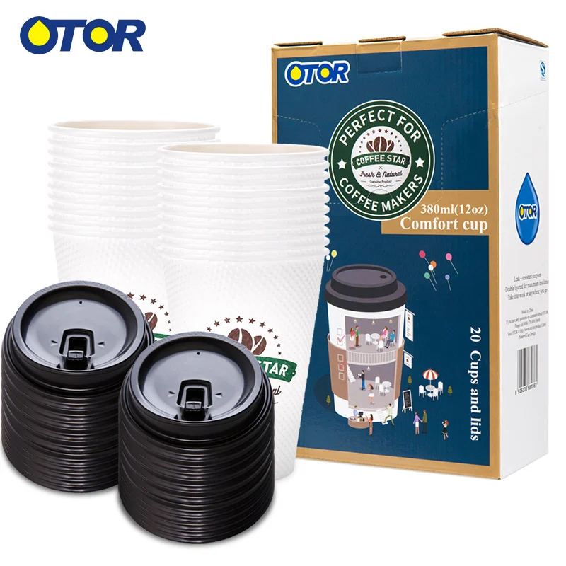 OTOR 20pcs 8oz Disposable Paper Cup for Coffee Hot Drinks Double Wall Coffee Cup with Lids Free Shipping Home Party Supplies
OTOR 20pcs 8oz Disposable Paper Cup for Coffee Hot Drinks Double Wall Coffee Cup with Lids Free Shipping Home Party Supplies