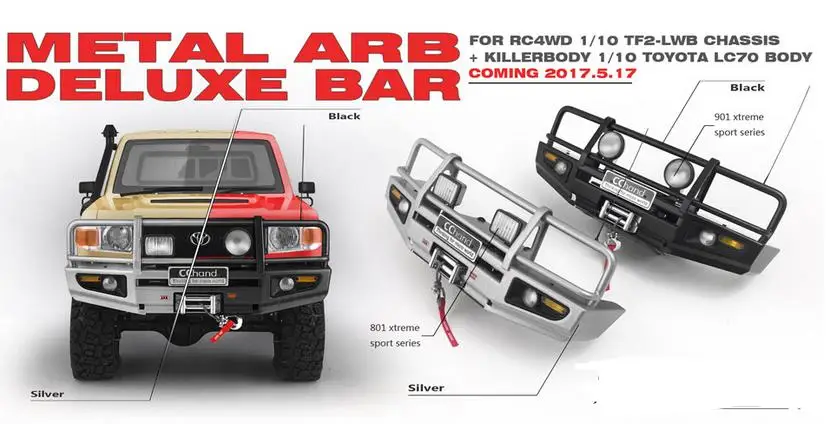Metal Front Bumper with Winch/Led Lamp For killerbody 1/10 Toyota Land Cruiser LC70 48601 RC4WD 1/10 LC70 ARB-DELUXE
Metal Front Bumper with Winch/Led Lamp For killerbody 1/10 Toyota Land Cruiser LC70 48601 RC4WD 1/10 LC70 ARB-DELUXE