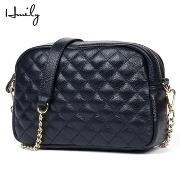 HMILY Women Bag Genuine Leather Messenger Bag Female Soft Leather Small Shoulder Bag Chain Pattern Daily Bag Diamond Lattice
HMILY Women Bag Genuine Leather Messenger Bag Female Soft Leather Small Shoulder Bag Chain Pattern Daily Bag Diamond Lattice