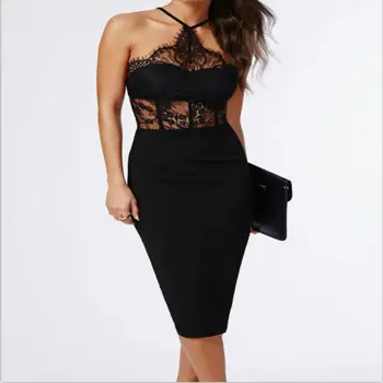 New sexy women bandage dress black spaghetti strap halter pencil evening club party dresses vestidos fashion summer lace dress
New sexy women bandage dress black spaghetti strap halter pencil evening club party dresses vestidos fashion summer lace dress