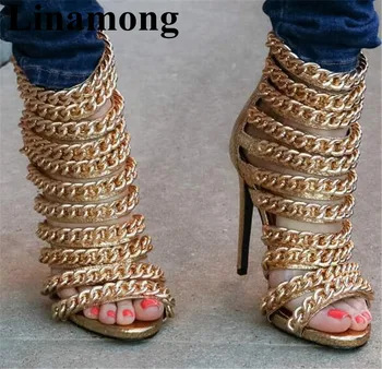 Summer Novelty Chain Sexy Thin High heel And Open Toe Cover Heel Rear Zipper Fashion Hottest Women Sandals Shoes
Summer Novelty Chain Sexy Thin High heel And Open Toe Cover Heel Rear Zipper Fashion Hottest Women Sandals Shoes