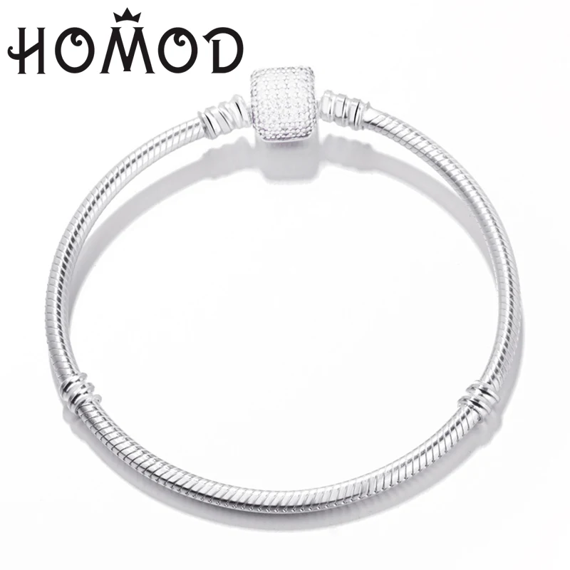 HOMOD High Quality Vintage Silver Plated Charm Bracelet New Style Snake Chain Fit DIY Brand Bracelets For Women Jewelry Gift
HOMOD High Quality Vintage Silver Plated Charm Bracelet New Style Snake Chain Fit DIY Brand Bracelets For Women Jewelry Gift