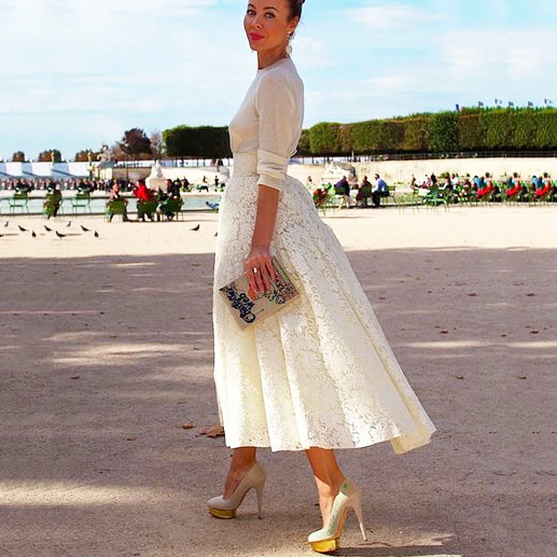off white maxi skirt