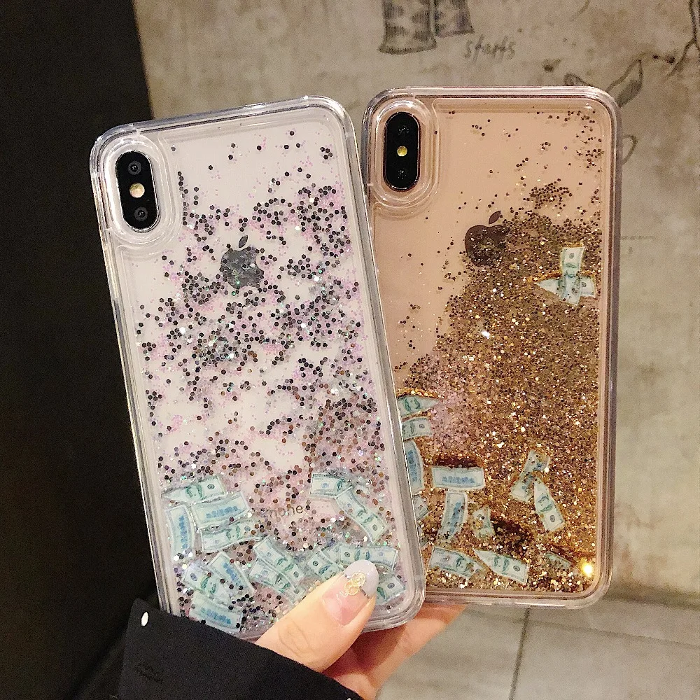 Liquid Quicksand US dollar money phone case for iphone 6 6S 7 8 Plus X XS MAX XR Dynamic liquid glitter Transparent Cover
Liquid Quicksand US dollar money phone case for iphone 6 6S 7 8 Plus X XS MAX XR Dynamic liquid glitter Transparent Cover