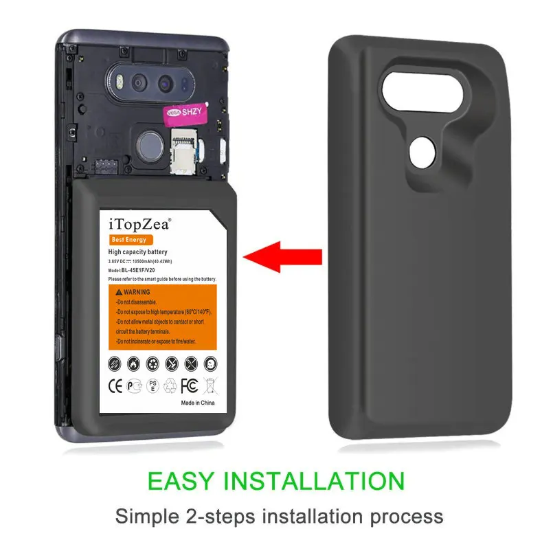 V20 Battery 10500mAh BL-44E1F With Protective Case For LG V20 H990DS VS995 US996 LS997 H910 H918 bl 44e1f Extended Batterie
V20 Battery 10500mAh BL-44E1F With Protective Case For LG V20 H990DS VS995 US996 LS997 H910 H918 bl 44e1f Extended Batterie