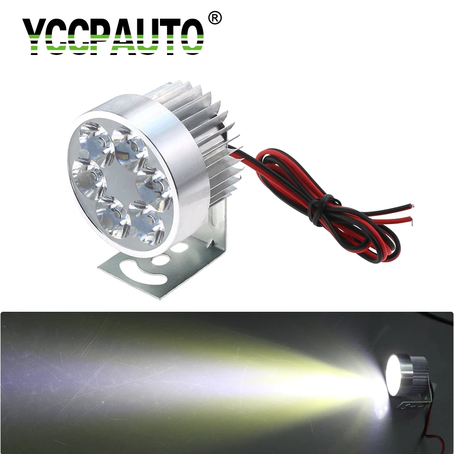 YCCPAUTO 1Pcs Universal LED Motorcycle Headlight Fog Lamp 10W White 6 LED Moto Motorbike Scooter Headlights Silver 12V-80V
YCCPAUTO 1Pcs Universal LED Motorcycle Headlight Fog Lamp 10W White 6 LED Moto Motorbike Scooter Headlights Silver 12V-80V