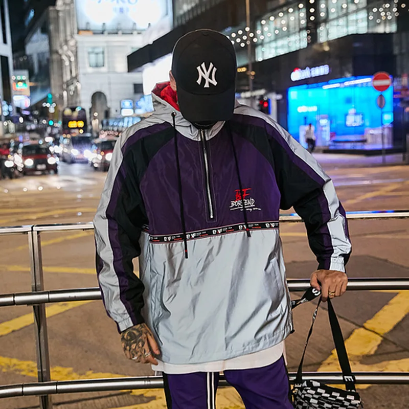 New Men's Hooded Pullover Trench Coat Unisex Bf Harajuku Trend Ins Street Hip Hop Reflective Coat Casual Women Couple Tops
New Men's Hooded Pullover Trench Coat Unisex Bf Harajuku Trend Ins Street Hip Hop Reflective Coat Casual Women Couple Tops