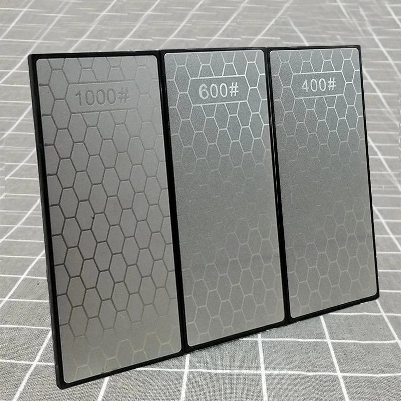RECHER diamond sharpening stone 400 600 1000 grit double sides knife sharpener for knife grind honing kitchen outdoor tools
RECHER diamond sharpening stone 400 600 1000 grit double sides knife sharpener for knife grind honing kitchen outdoor tools
