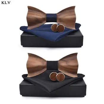 Classic 3D Black Walnut Wooden Bowtie Handkerchief Cufflinks Gift Box Wedding Party
Classic 3D Black Walnut Wooden Bowtie Handkerchief Cufflinks Gift Box Wedding Party