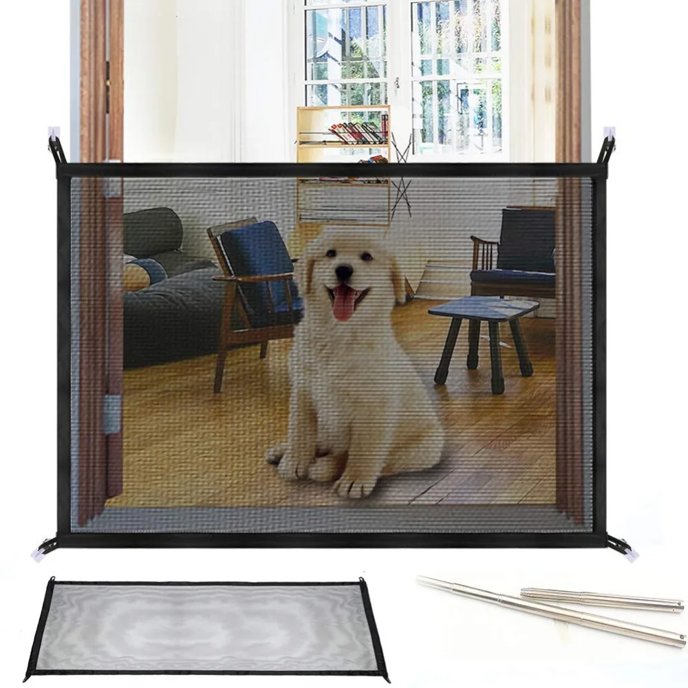 Pet Dog Gate Ingenious Mesh Magic Pet Gate For Dogs Safe Guard and Install Pet Dog Safety Enclosure Dog Fences Dropshipping 
Pet Dog Gate Ingenious Mesh Magic Pet Gate For Dogs Safe Guard and Install Pet Dog Safety Enclosure Dog Fences Dropshipping