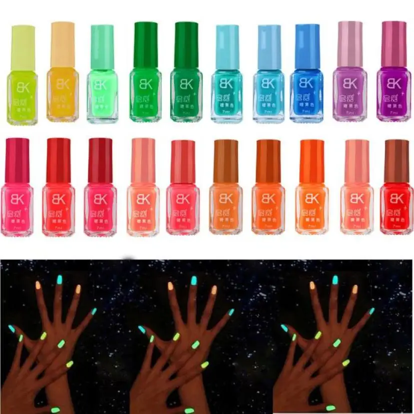 Hot Fashion Women Children 7ml Nail Polish Non-toxic 20 colors Fluorescent Neon Luminous Gel Nail Polish for Glow in Dark Beauty
Hot Fashion Women Children 7ml Nail Polish Non-toxic 20 colors Fluorescent Neon Luminous Gel Nail Polish for Glow in Dark Beauty