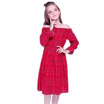 European and American Spring and Autumn Girls Shoulderless A-character dress Cotton Grid Children's Dress Cross-border
European and American Spring and Autumn Girls Shoulderless A-character dress Cotton Grid Children's Dress Cross-border