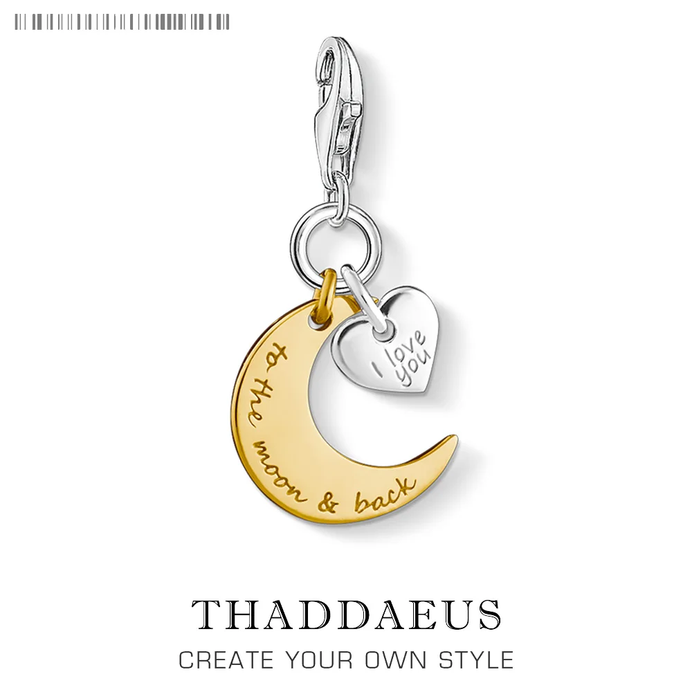 Moon & Love Heart Charm Pendants For Women Romantic DIY 925 Silver Jewelry Fit Bracelet Necklace Phone Chain Keyring Pendant
Moon & Love Heart Charm Pendants For Women Romantic DIY 925 Silver Jewelry Fit Bracelet Necklace Phone Chain Keyring Pendant