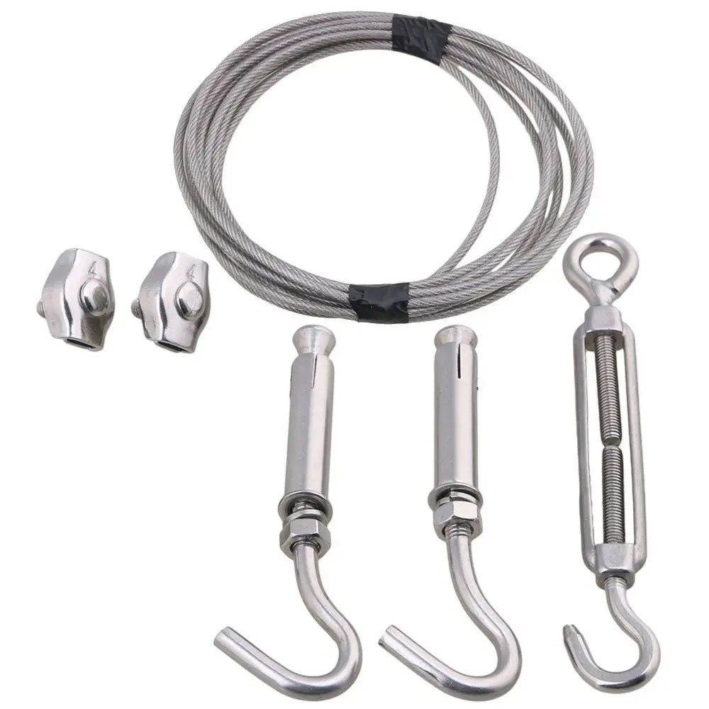304 Stainless Steel M3 5M Wire Rope Set with Plastic Wrapping for Outdoor Drying or Tightening
304 Stainless Steel M3 5M Wire Rope Set with Plastic Wrapping for Outdoor Drying or Tightening