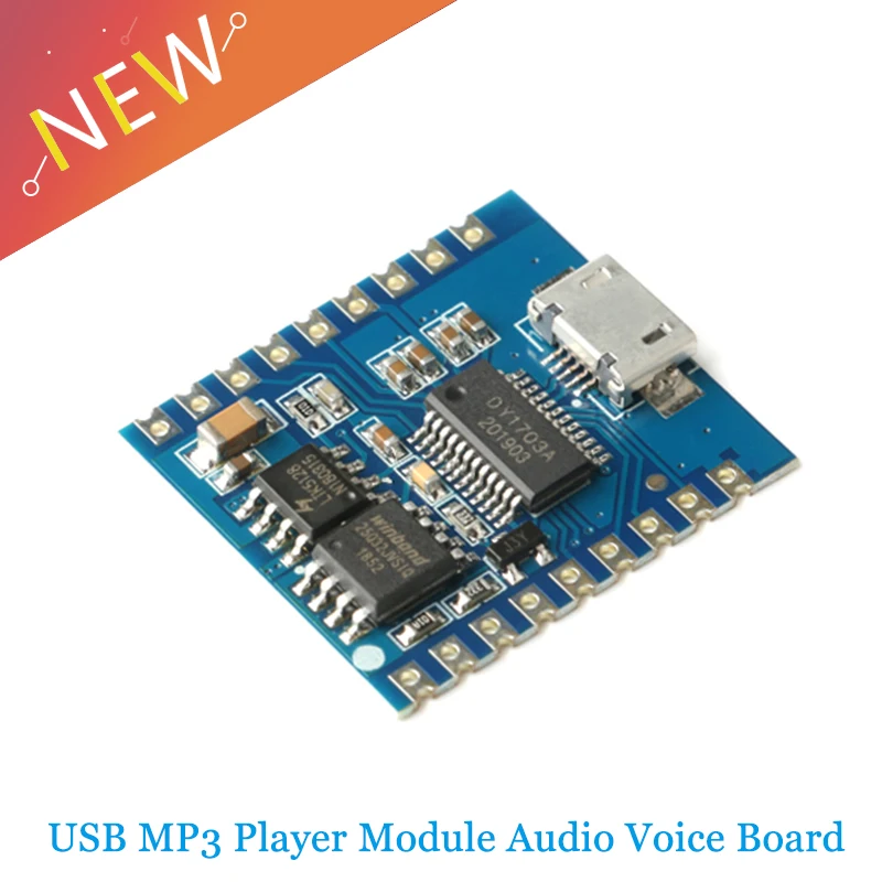 Мини mp3 плеер DY SV17F 32 бит триггер ввода вывода USB модуль для скачивания|Детали и