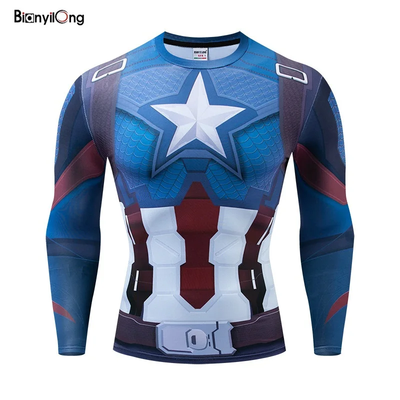 Captain American 3D Printed T shirts Men Avengers 4 Endgame Compression Shirt Cosplay Costume Long Sleeve Tops For Male Cloth
Captain American 3D Printed T shirts Men Avengers 4 Endgame Compression Shirt Cosplay Costume Long Sleeve Tops For Male Cloth