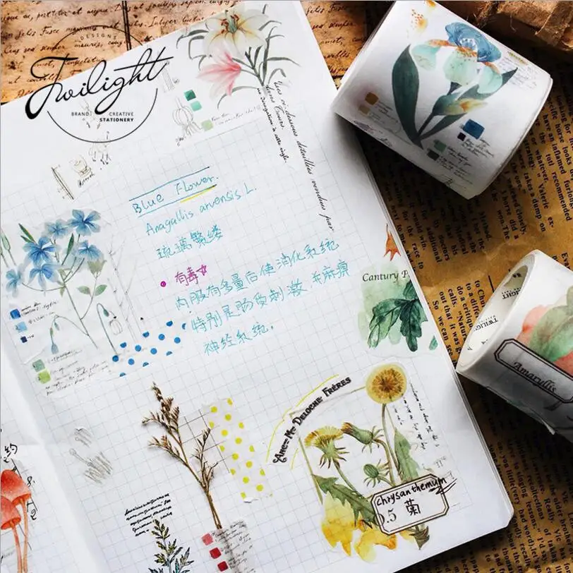 50 mm Wide Vintage English Letter Plants Flowers Poetry of Time Decorative Washi Tape Diy Scrapbooking School Office Supply
50 mm Wide Vintage English Letter Plants Flowers Poetry of Time Decorative Washi Tape Diy Scrapbooking School Office Supply