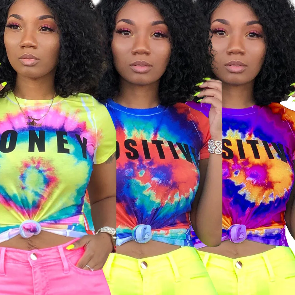 Tie Dye Printed Short Sleeve T Shirts Women Hip Hop 2018 Summer Streetwear Top Tees Fashion Casual Tshirt
Tie Dye Printed Short Sleeve T Shirts Women Hip Hop 2018 Summer Streetwear Top Tees Fashion Casual Tshirt