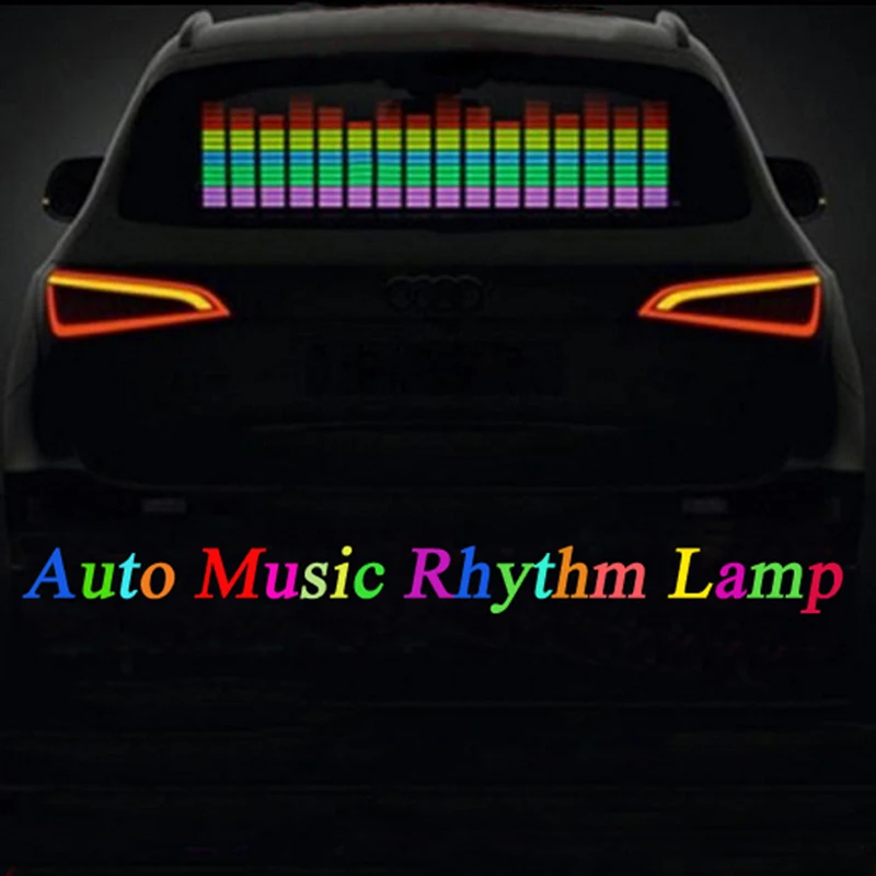 

Party Event Supplies Shiny Car Music Rhythm Lamp Sound Voice-activated Colorful Flash LED EL Sheet Stickers Exterior Accessories