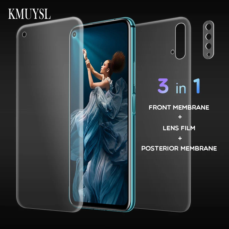 9D Full Cover Film For Huawei Honor 20 Pro Screen Protector Hydrogel Front Film + Back Film + Camera Lens Glass On For Honor 20
9D Full Cover Film For Huawei Honor 20 Pro Screen Protector Hydrogel Front Film + Back Film + Camera Lens Glass On For Honor 20