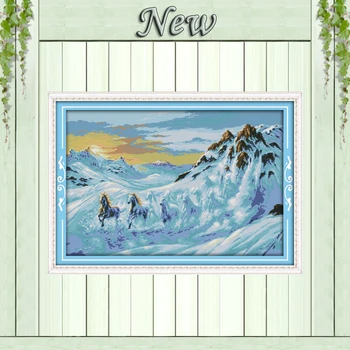 Horses running in the snow mountain,Counted Printed on fabric DMC 11CT 14CT Cross Stitch kits,Needlework Sets Embroidery,Animal
Horses running in the snow mountain,Counted Printed on fabric DMC 11CT 14CT Cross Stitch kits,Needlework Sets Embroidery,Animal