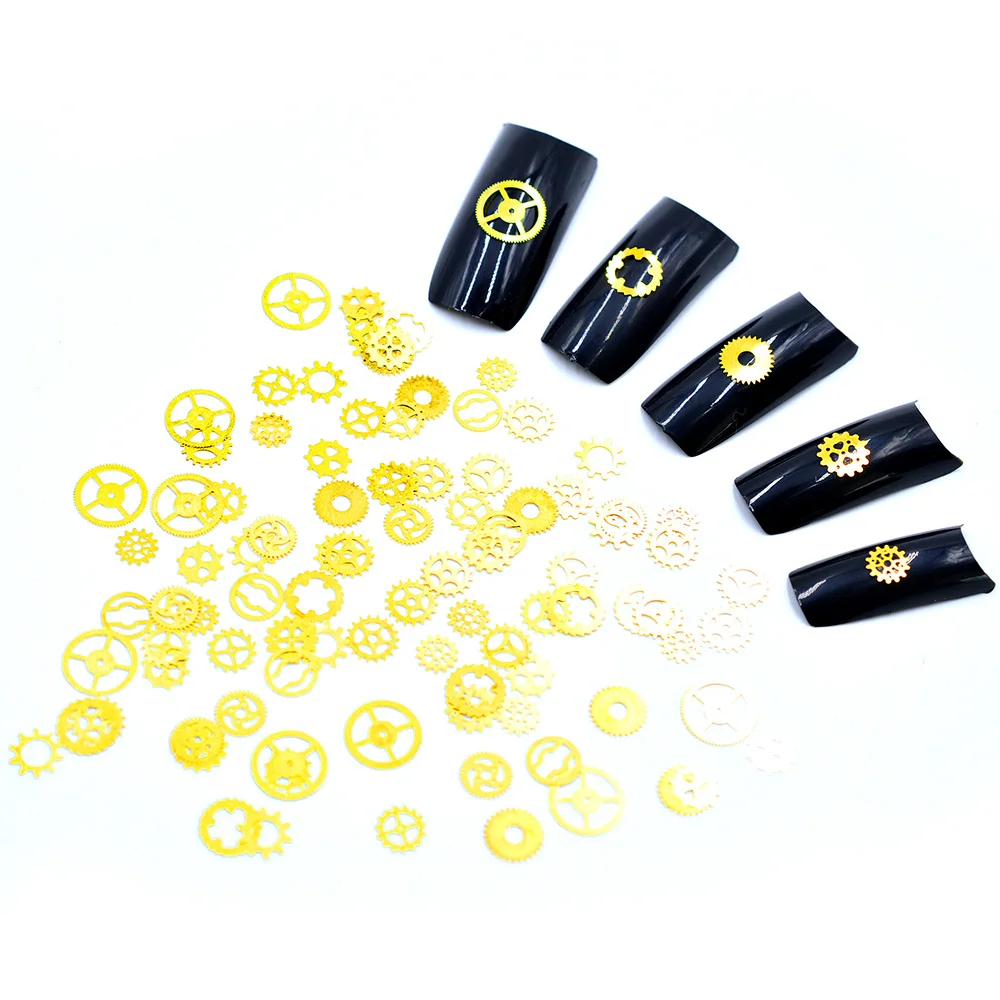 1 Box Gold Silver Metal Slices Mix Gear Wheel Christmas Ring Bell Snowflake Spider Heart Star Crown Hollow Nail Studs Decors
1 Box Gold Silver Metal Slices Mix Gear Wheel Christmas Ring Bell Snowflake Spider Heart Star Crown Hollow Nail Studs Decors