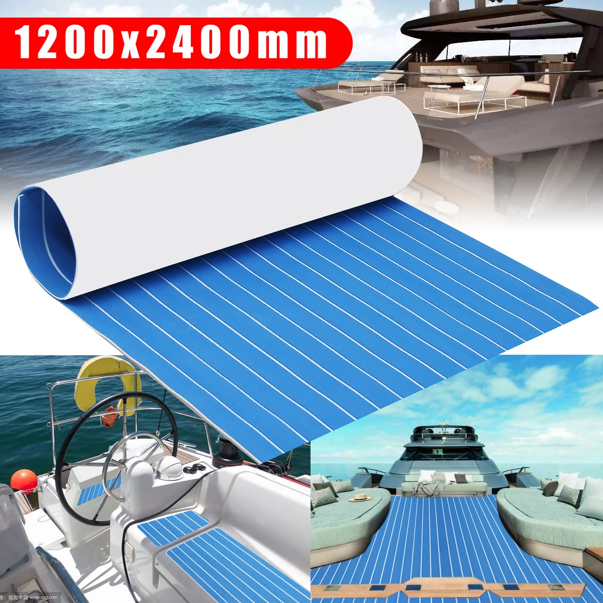 Self-Adhesive 1200x2400x5mm EVA Foam Boat Yacht Flooring Teak Decking Sheet Pad for RV Car Marine Boat Yacht Accessories
Self-Adhesive 1200x2400x5mm EVA Foam Boat Yacht Flooring Teak Decking Sheet Pad for RV Car Marine Boat Yacht Accessories