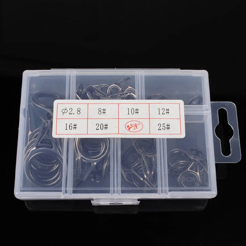 35 pcs 6 Sizes Stainless Steel Saltwater Fishing Rod Tip Guides Rings Repair Kit DIY Spinning Pole Accessories
35 pcs 6 Sizes Stainless Steel Saltwater Fishing Rod Tip Guides Rings Repair Kit DIY Spinning Pole Accessories