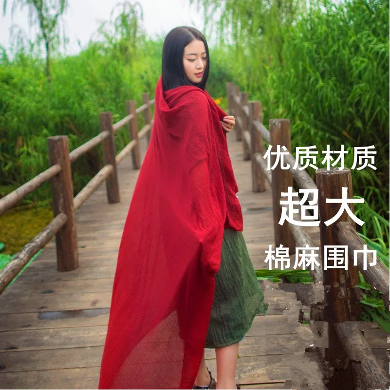 The spring and autumn large solid cottoon scarf women fashion summer Sunscreen shawl female long scarves
The spring and autumn large solid cottoon scarf women fashion summer Sunscreen shawl female long scarves