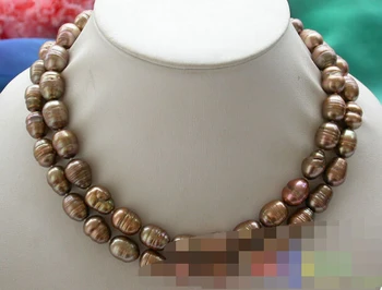 03288 coffee rice lines freshwater pearl necklace 
03288 coffee rice lines freshwater pearl necklace