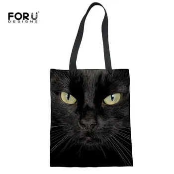 FORUDESIGNS Black Cat Women Recycel Shopper Bags Female Cute Eco-friendly Handbags Ladies Travel Summer Beach Linen Grocery Bag
FORUDESIGNS Black Cat Women Recycel Shopper Bags Female Cute Eco-friendly Handbags Ladies Travel Summer Beach Linen Grocery Bag
