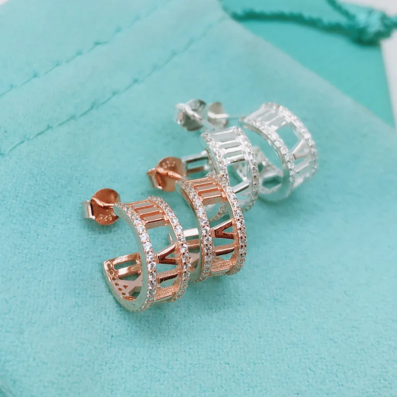 2019 New Arrival Designer Sparkling Zircon Women Stud Earrings Real 925 Sterling Silver Trendy Numeral Decorative Earrings
2019 New Arrival Designer Sparkling Zircon Women Stud Earrings Real 925 Sterling Silver Trendy Numeral Decorative Earrings