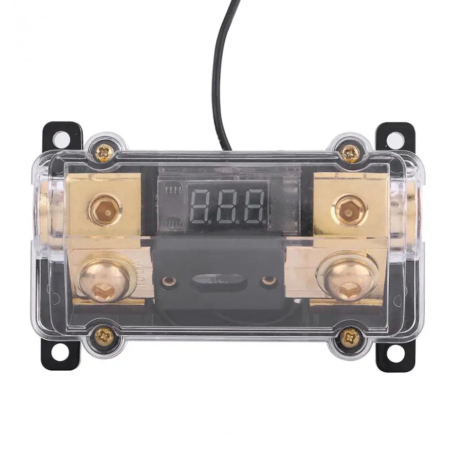 Universal 100A Car Auto Vehicle Audio Power Fuse Box Holder Block with LED Voltage Display Audio Fuse Holder Portafusibles
Universal 100A Car Auto Vehicle Audio Power Fuse Box Holder Block with LED Voltage Display Audio Fuse Holder Portafusibles