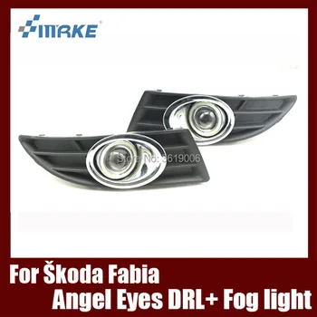Fog Lamp Assembly LED Day Light COB Angel Eyes Foglight Daytime Running Light Lens Bumper Complete Set For Skoda Fabia 2012-2014
Fog Lamp Assembly LED Day Light COB Angel Eyes Foglight Daytime Running Light Lens Bumper Complete Set For Skoda Fabia 2012-2014