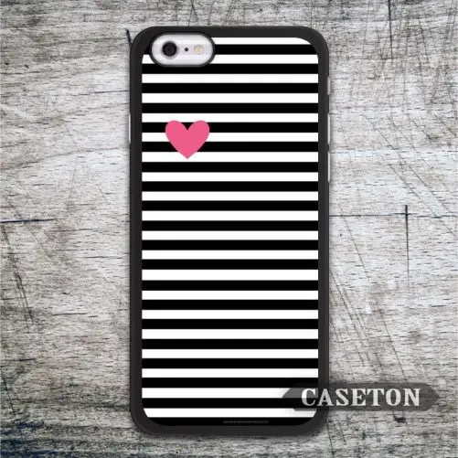 Heart With Black Stripes font b Case b font For font b iPhone b font 7