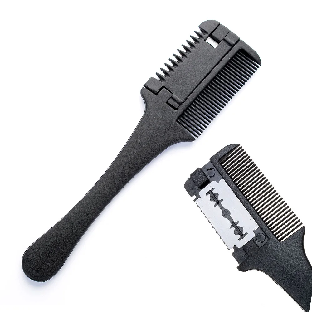 1pc Super Hair Razor Comb Black Handle Hair Razor Cutting Thinning Comb Home DIY Trimmer inside with Blades Hair Brush
1pc Super Hair Razor Comb Black Handle Hair Razor Cutting Thinning Comb Home DIY Trimmer inside with Blades Hair Brush