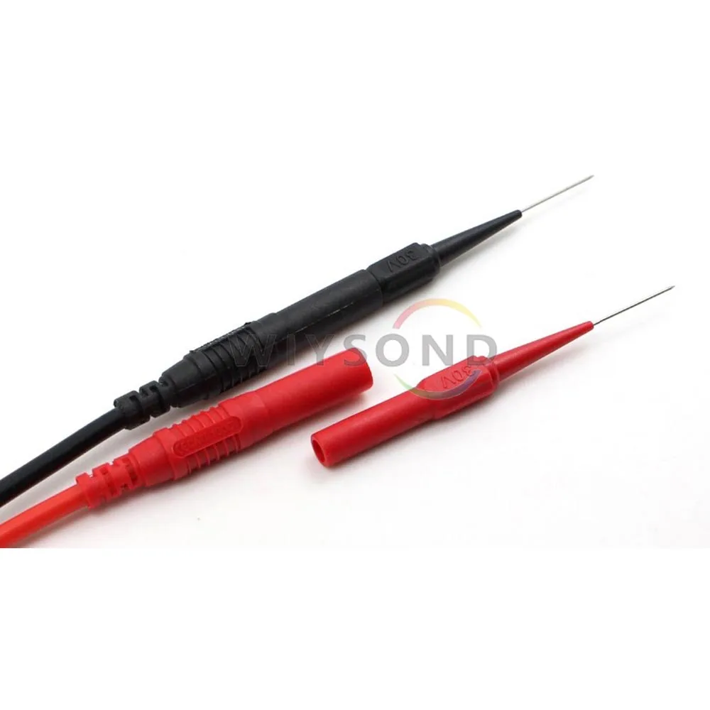 5Pairs Red and Black 0.7mm Stainless Steel Multimeter Piercing Probe Tip Pin 