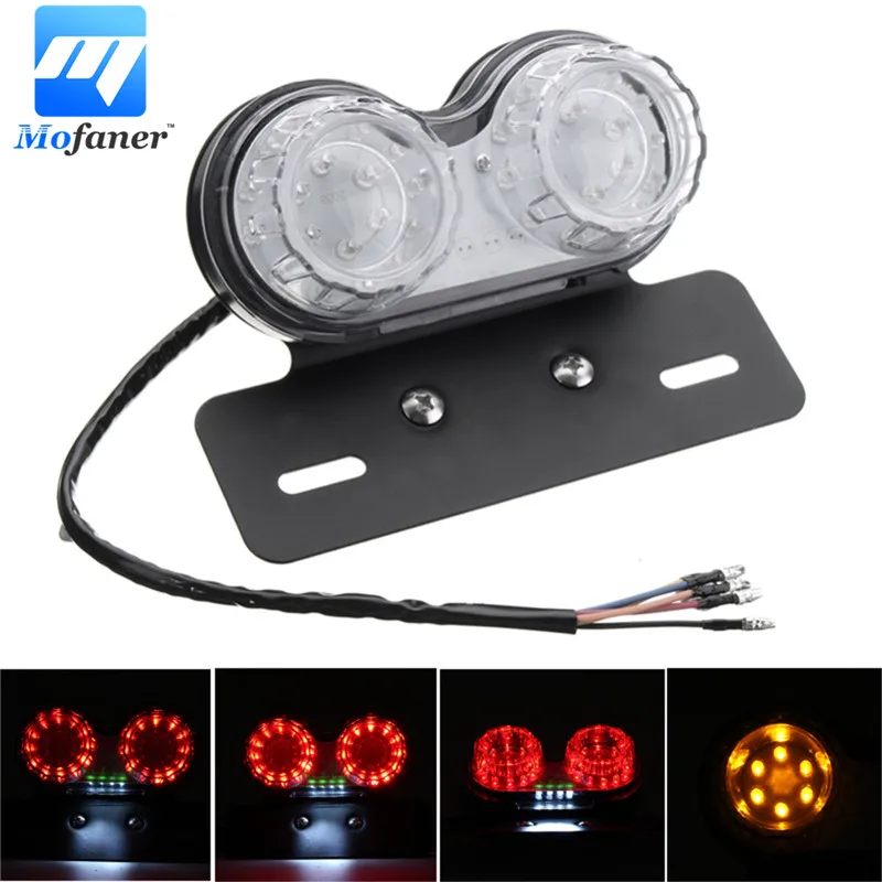 New LED Universal Motorcycle License Plate Brake Tail Turn Dual Signal Light Moto Rear Light For Motorbike Bobber Cafe
New LED Universal Motorcycle License Plate Brake Tail Turn Dual Signal Light Moto Rear Light For Motorbike Bobber Cafe