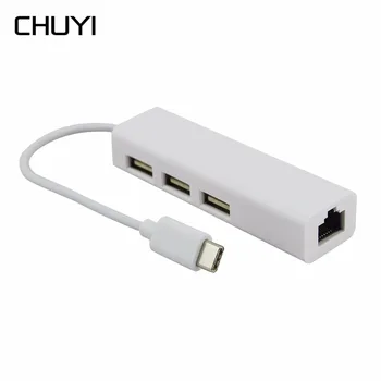 3 Ports USB 3.1 Type-C Hub USB Splitter Adapter With Ethernet Port USB-C To RJ45 Adapter For Macbook Tablet Computer Accessories
3 Ports USB 3.1 Type-C Hub USB Splitter Adapter With Ethernet Port USB-C To RJ45 Adapter For Macbook Tablet Computer Accessories