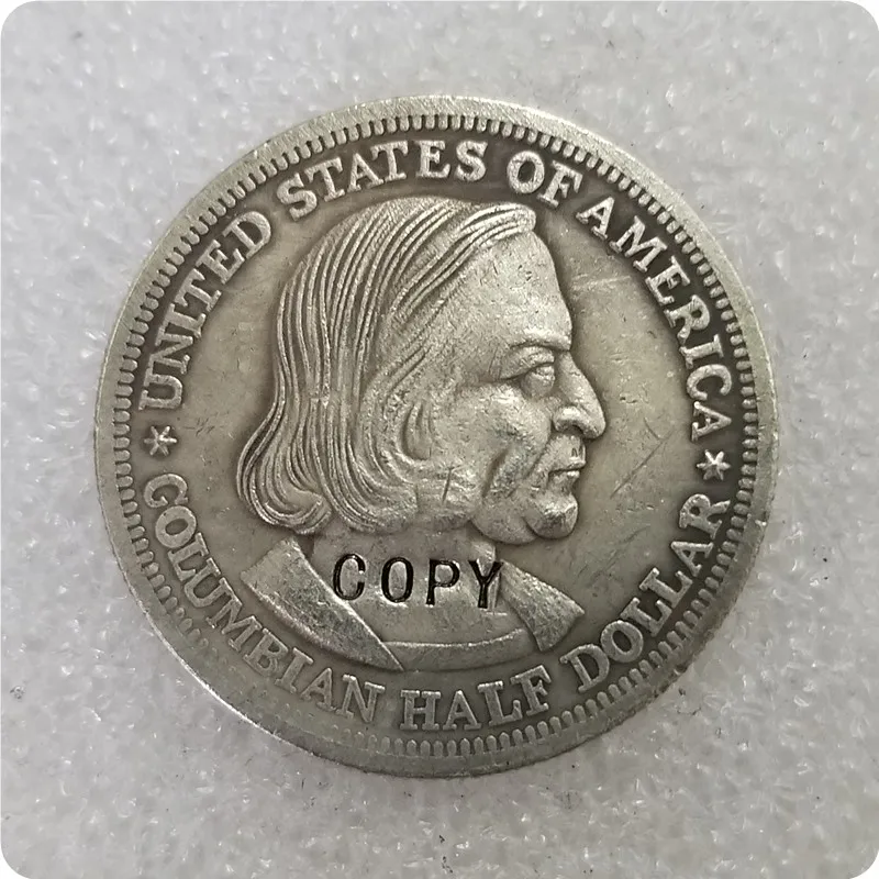 1892 half Dollar Columbian Exposition Copy Coin commemorative coins-replica coins medal coins collectibles
1892 half Dollar Columbian Exposition Copy Coin commemorative coins-replica coins medal coins collectibles